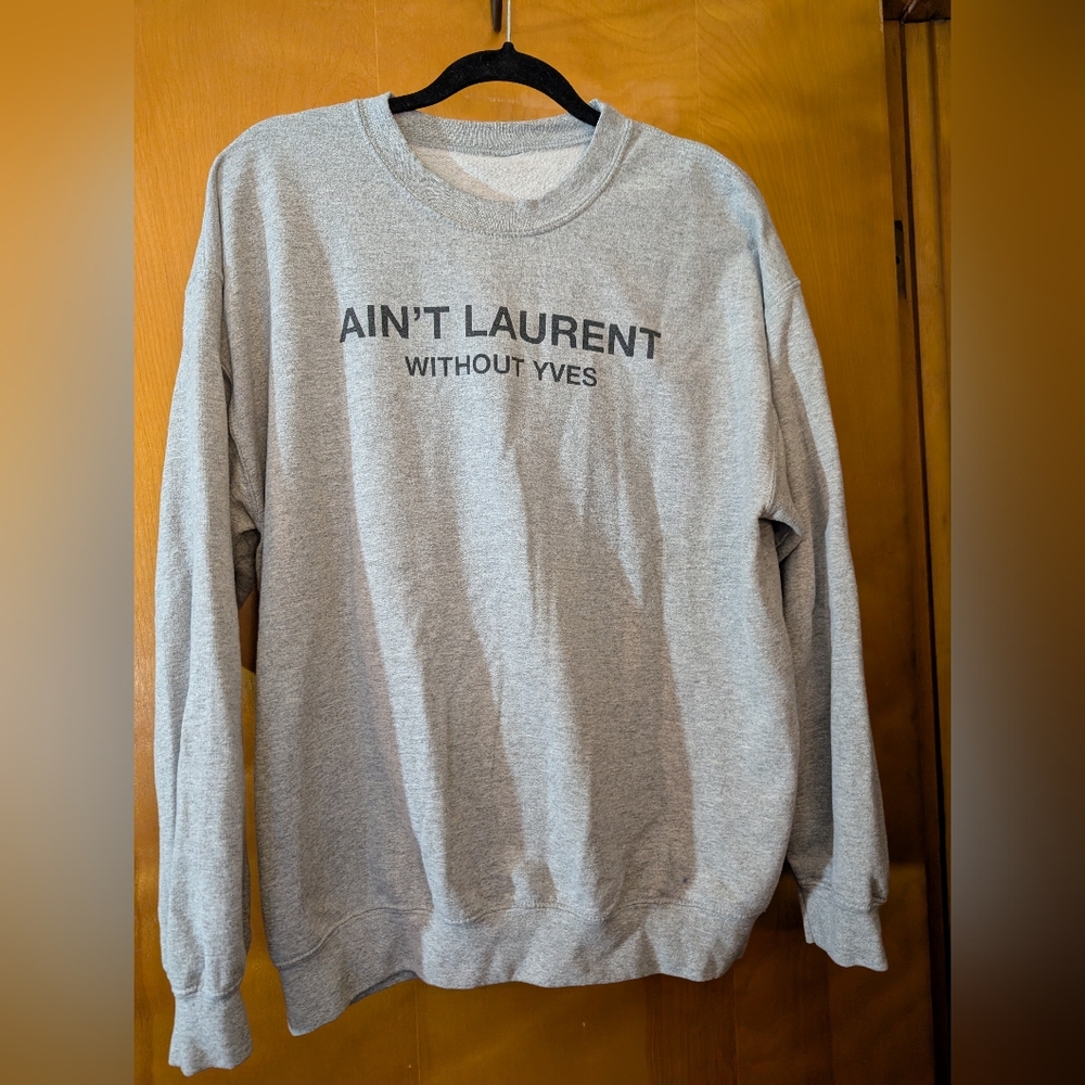 Saint Laurent Gray Crewneck Sweater
